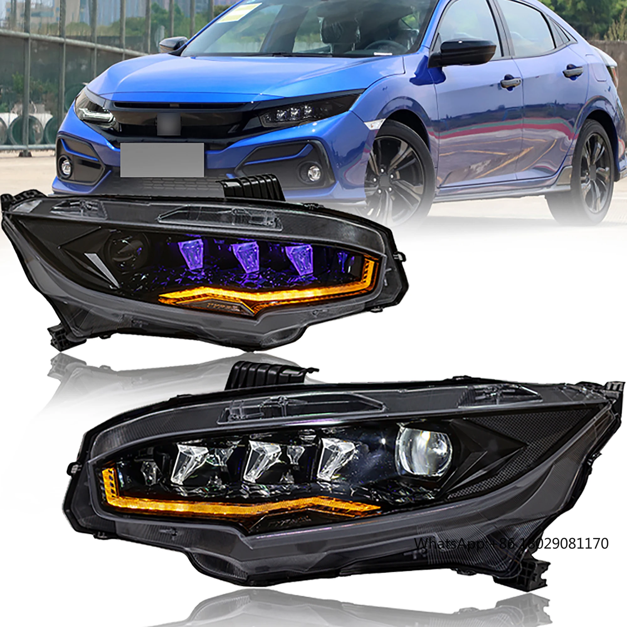 Flyfishp для honda civic 10 gen 2016 2017 2018 2019 2020 2021