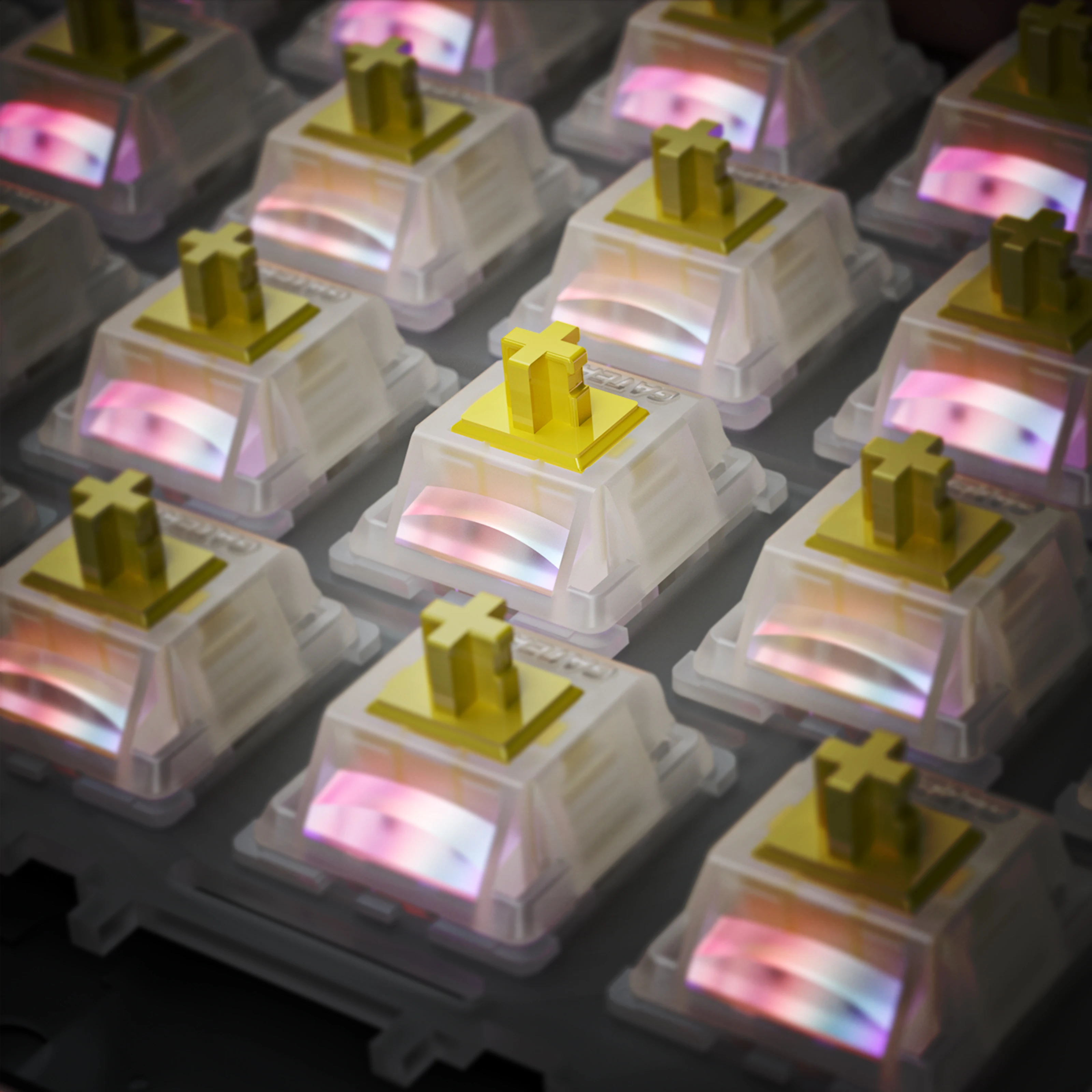 Переключатели gateron milky yellow pro v3 для механической клавиатуры mx - Фотография_6