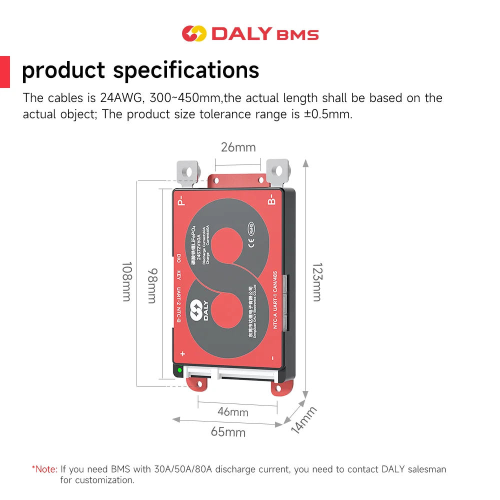 Плата daly smart lifepo4 bms 4s 12v 8s 24v16s 48v 3 - Фотография_5