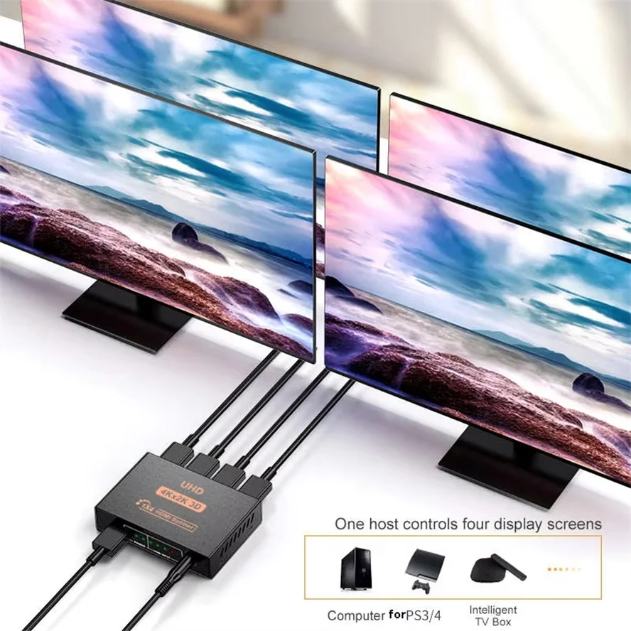 1x4 hdmi-совместимый преобразователь-сплиттер 1 в 4 выхода hd 1 - Фотография_6