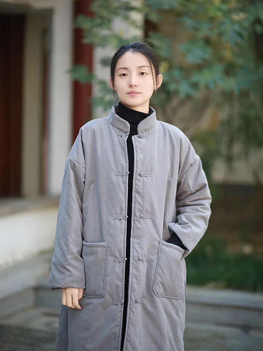 Винтажное пальто из 100% хлопка в стиле харадзюку - Фотография_4