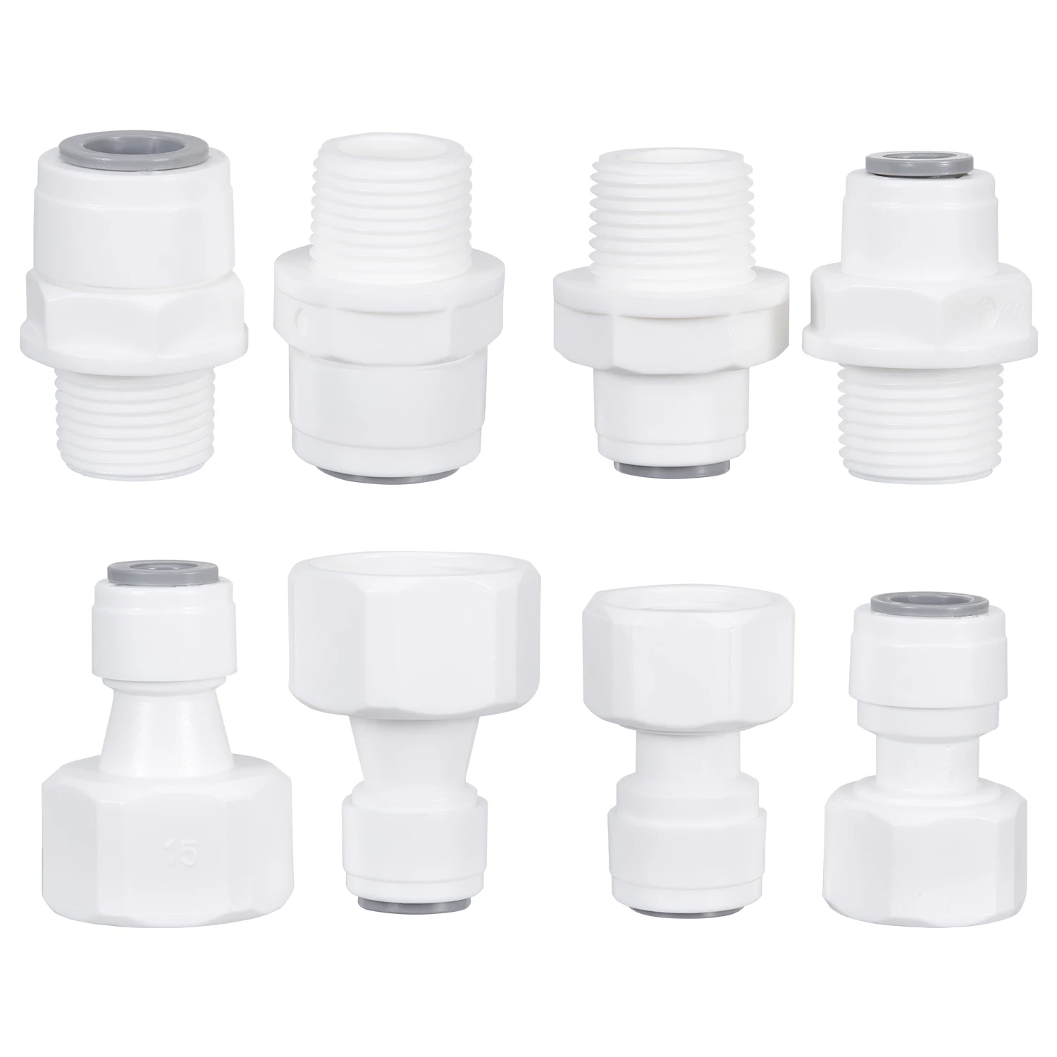 Прямой фитинг для обратного осмоса с наружной и внутренней резьбой 1/4 3/8 - Фотография_2