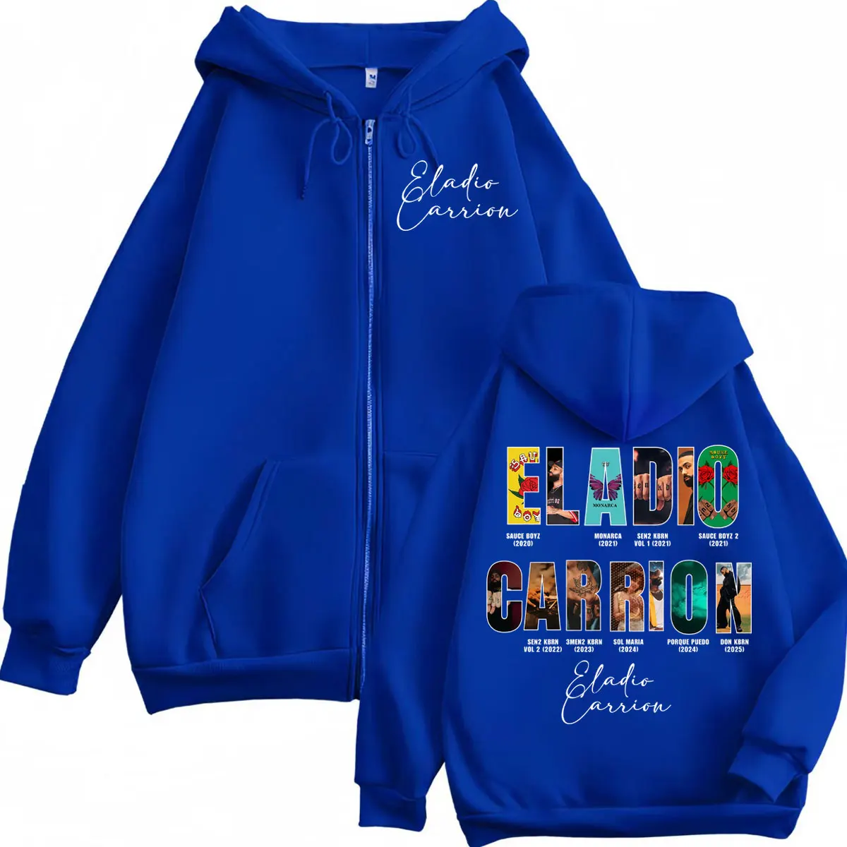 Толстовка на молнии singer eladio carrion album merch - Фотография_4