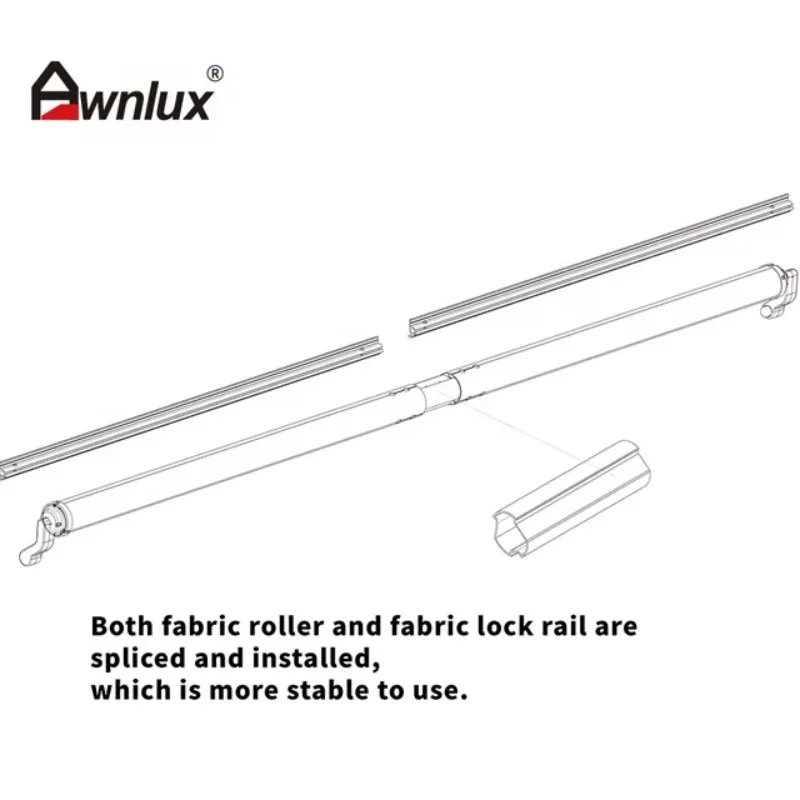 Stlf awnlux черный модульный навес с выдвижной защитой для автофургонов - Фотография_3