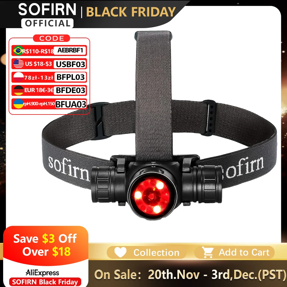 Sofirn hs21 2000 лм edc налобный