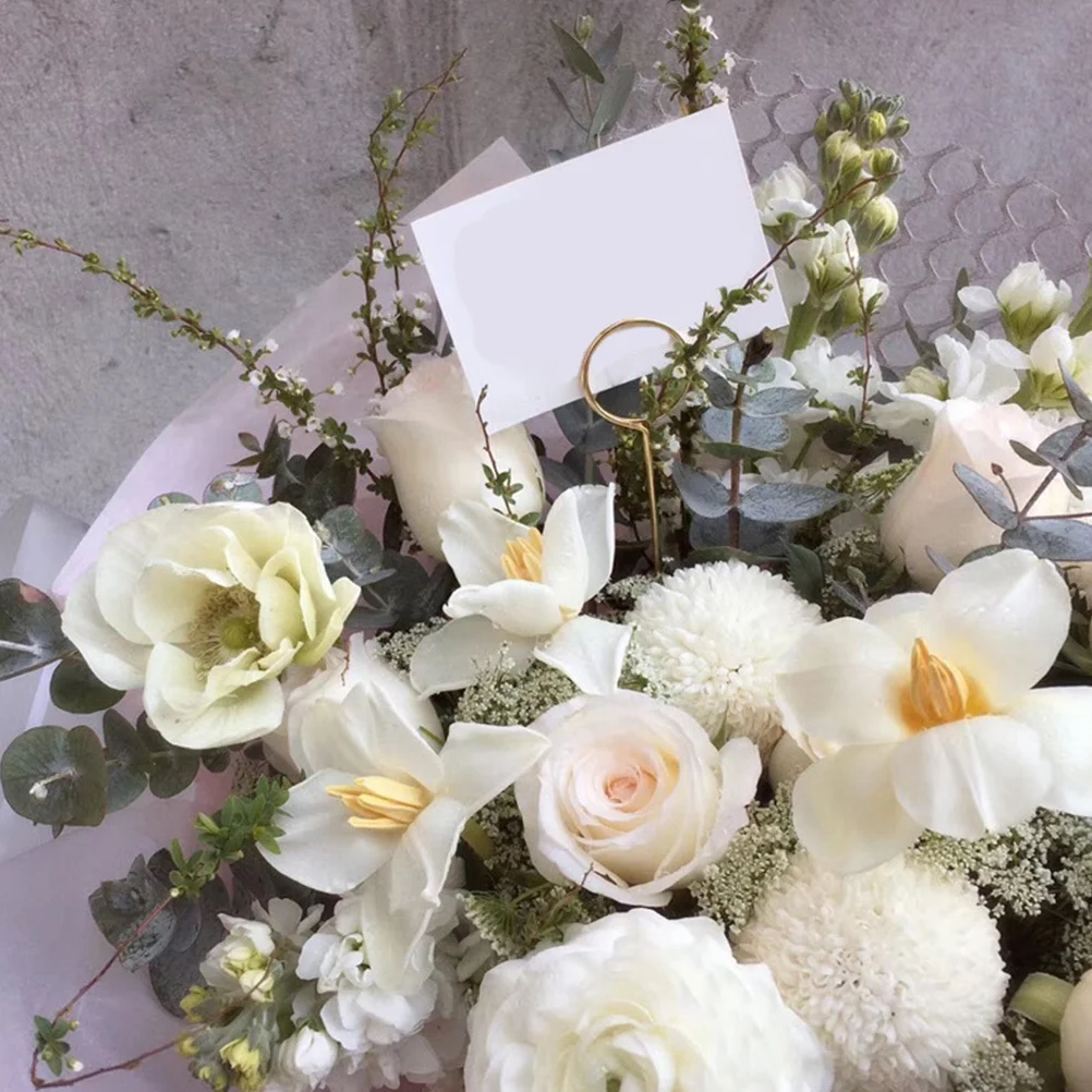 Металлический держатель для карточек с цветами