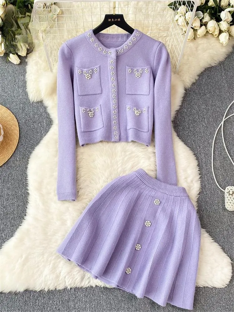 Вязаные костюмы в японском стиле с жемчугом - Фотография_2