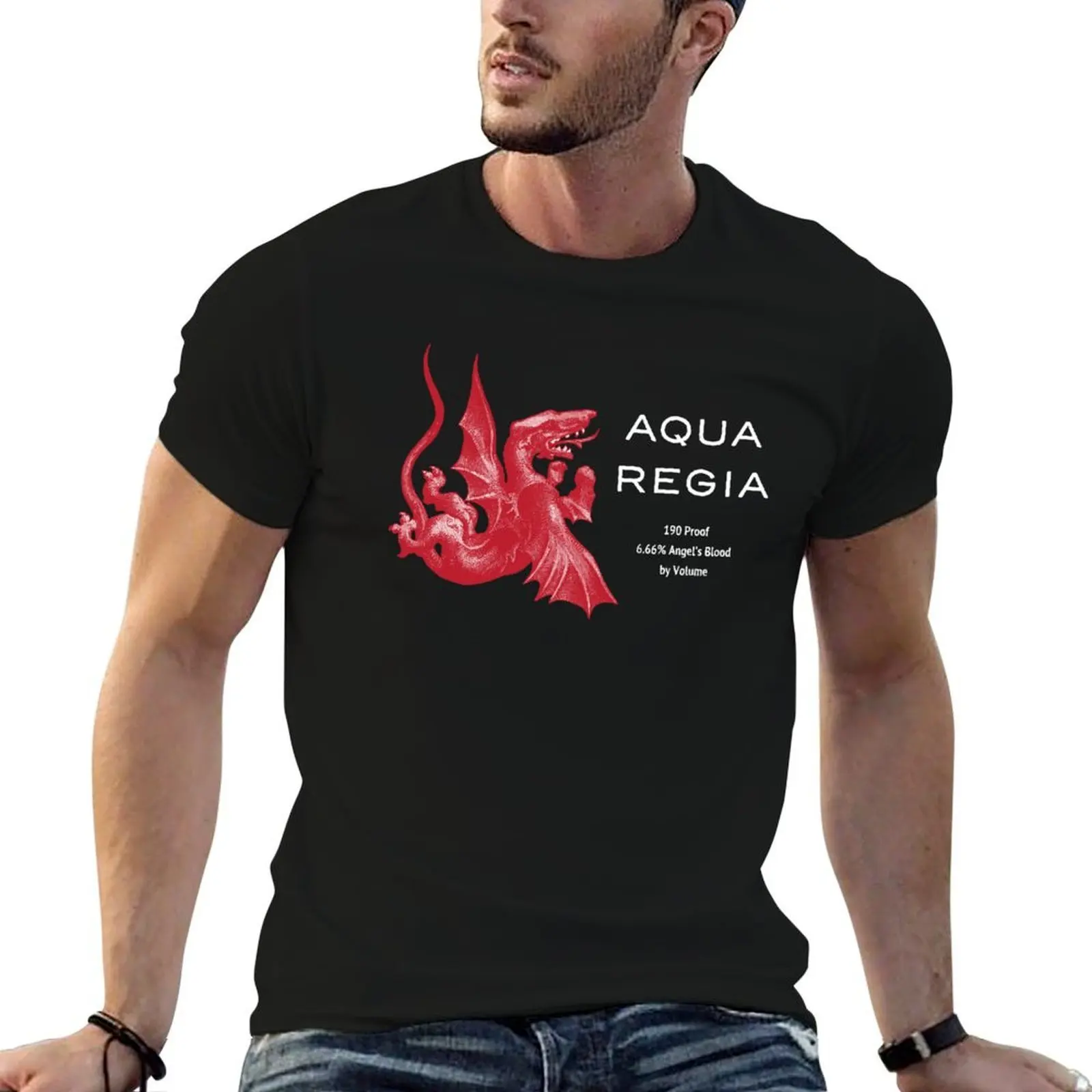Aqua regia - the best drink downtown - футболка с черным фоном