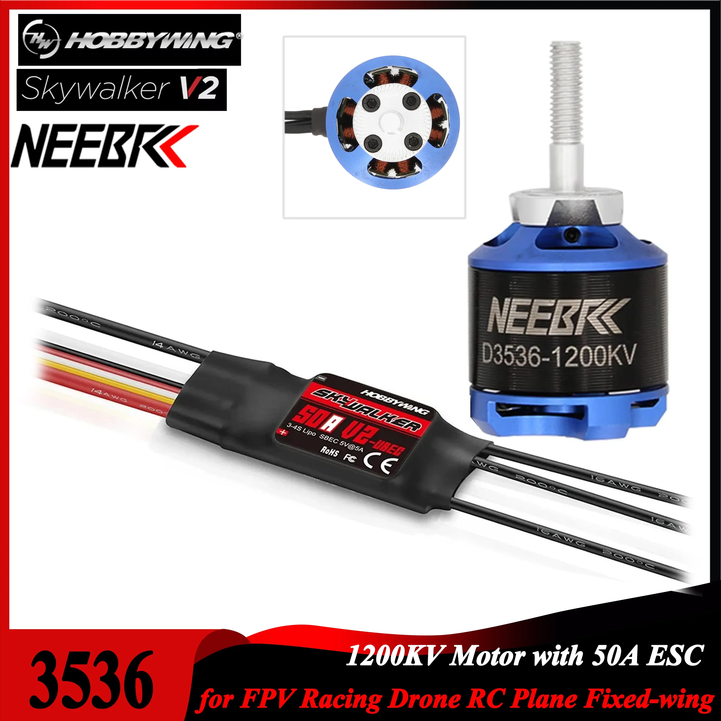 Neebrc 3536 1200kv 2-4s бесщеточный