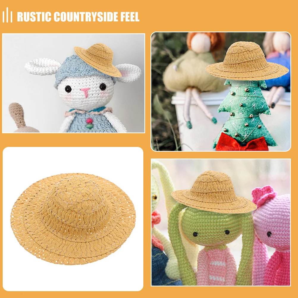 Миниатюрные соломенные шляпы 7 см - Фотография_2