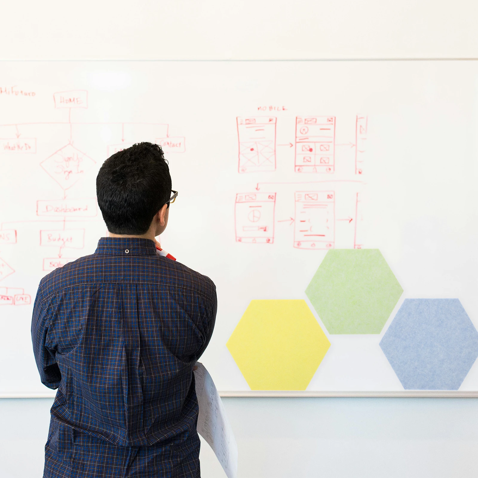 Шестиугольная наклейка на стену - Фотография_3