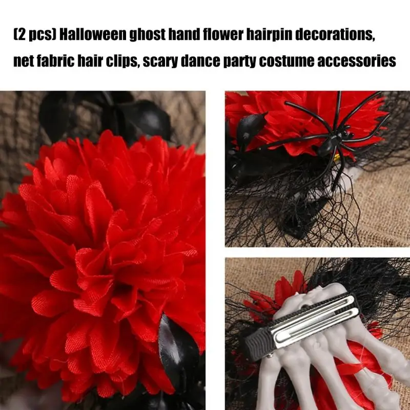 39bd 2pcs spooky floral skeleton - Фотография_3