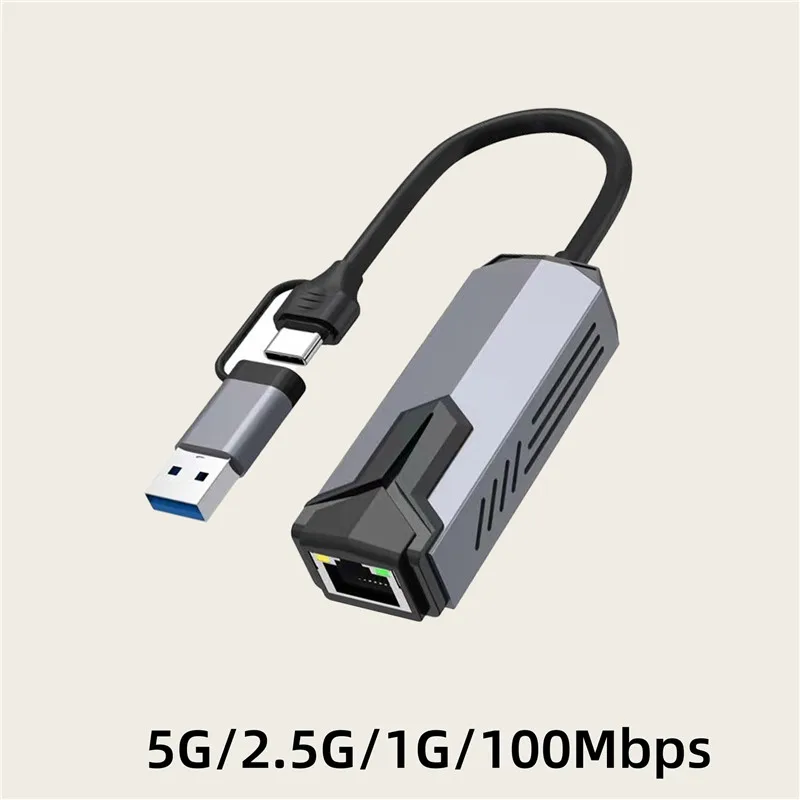 Адаптер сетевой карты 5000 мбит/с usb/type-c к rj45 адаптер 5 гбит/с usb 3 - Фотография_6