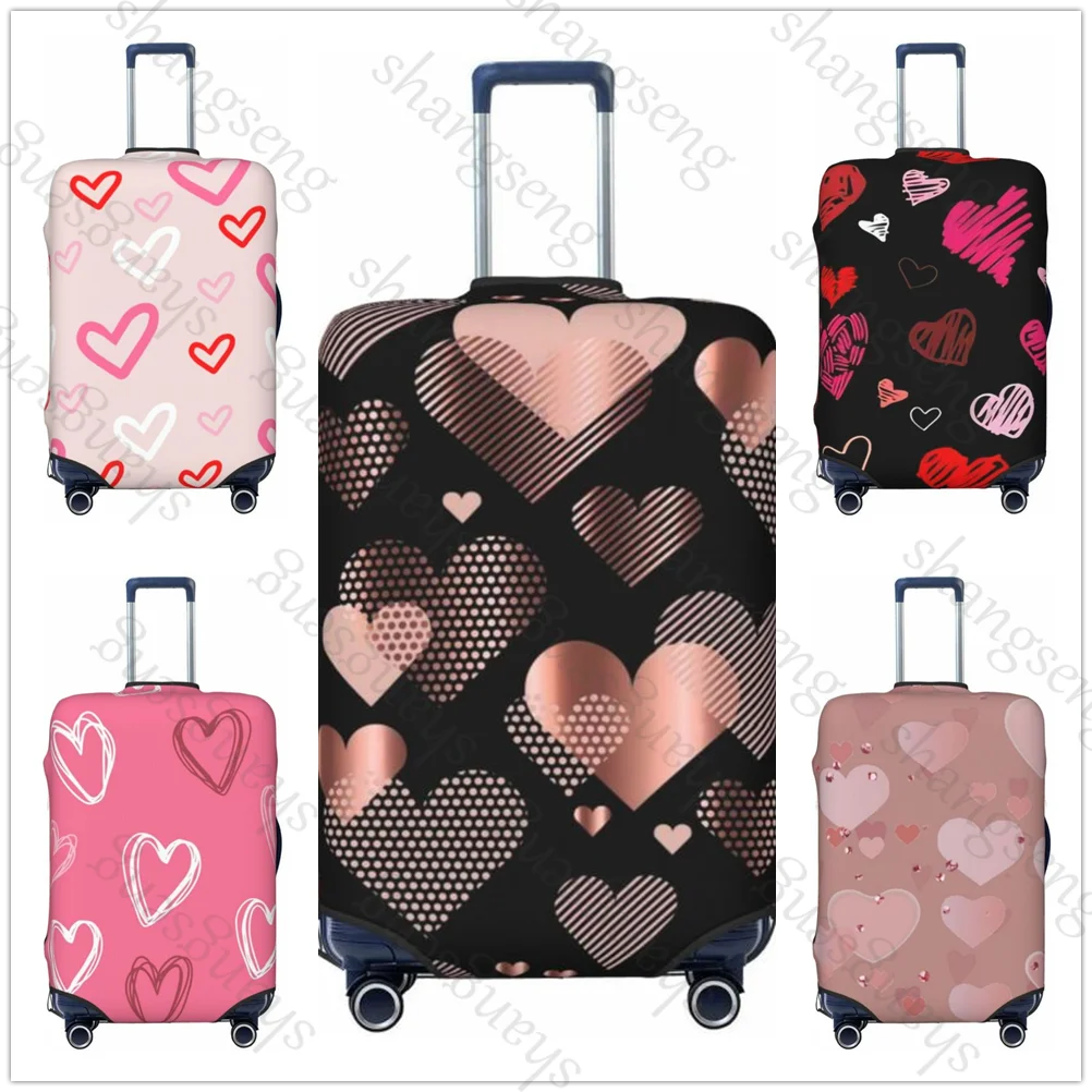 Love heart travel luggage cover