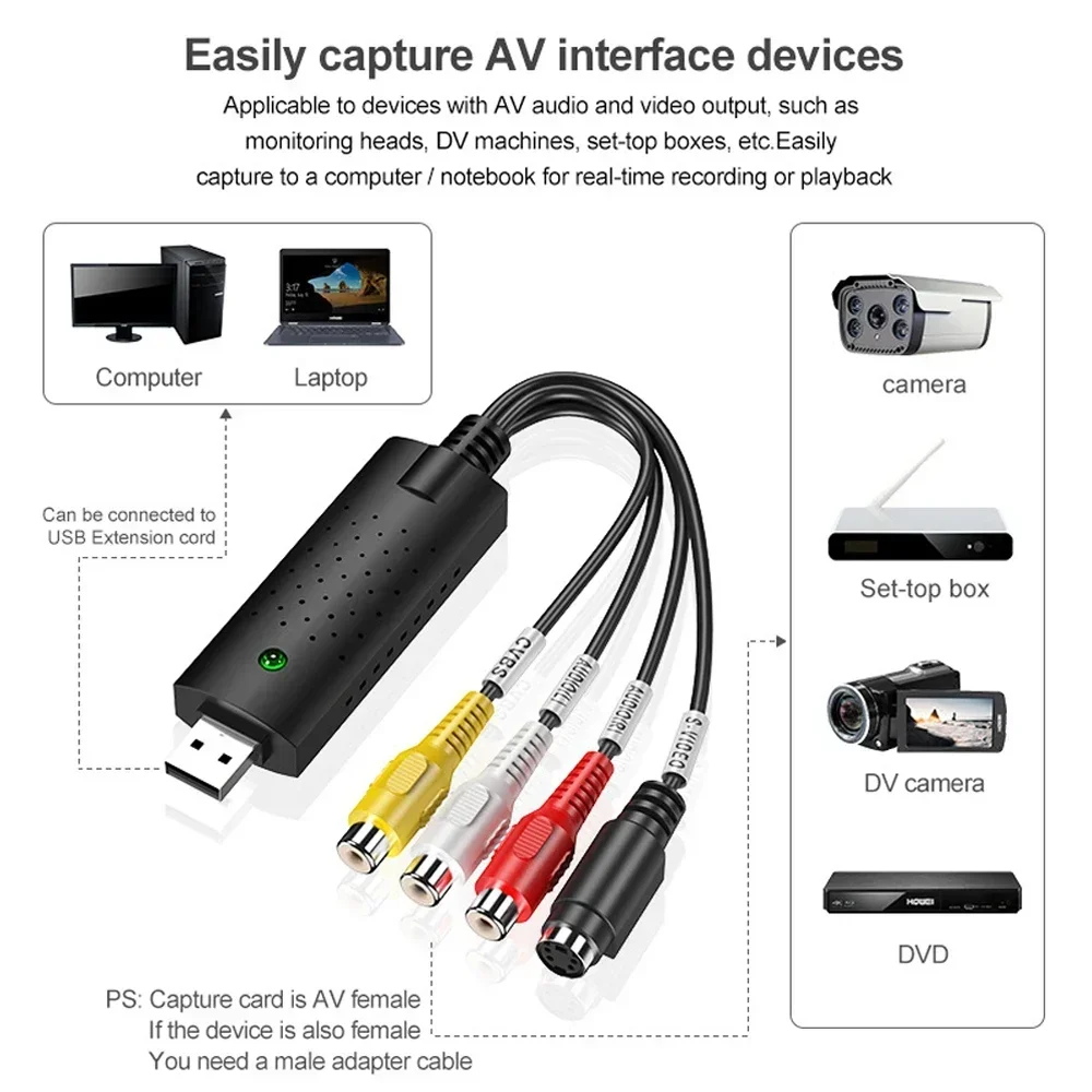 Видеоконвертер аудио vhs в цифровой преобразователь usb 2 - Фотография_5