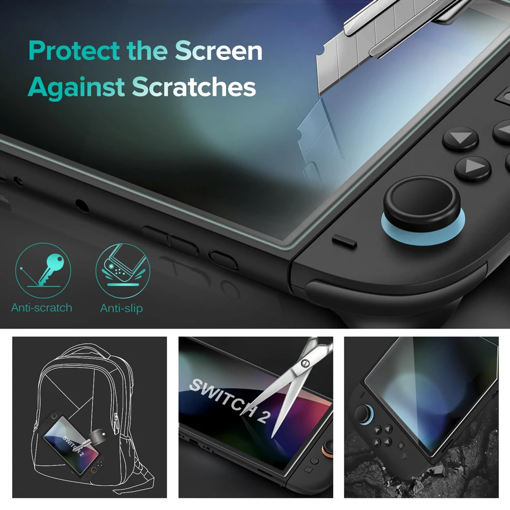 Защитное стекло из закаленного стекла для nintendo switch 2 2025 - Фотография_2
