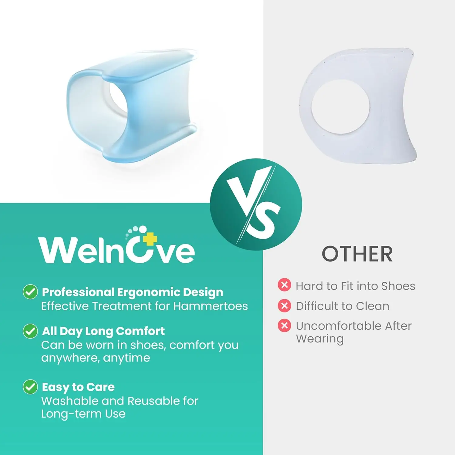 3 размера молоткообразный выпрямитель для пальцев ног - Фотография_4