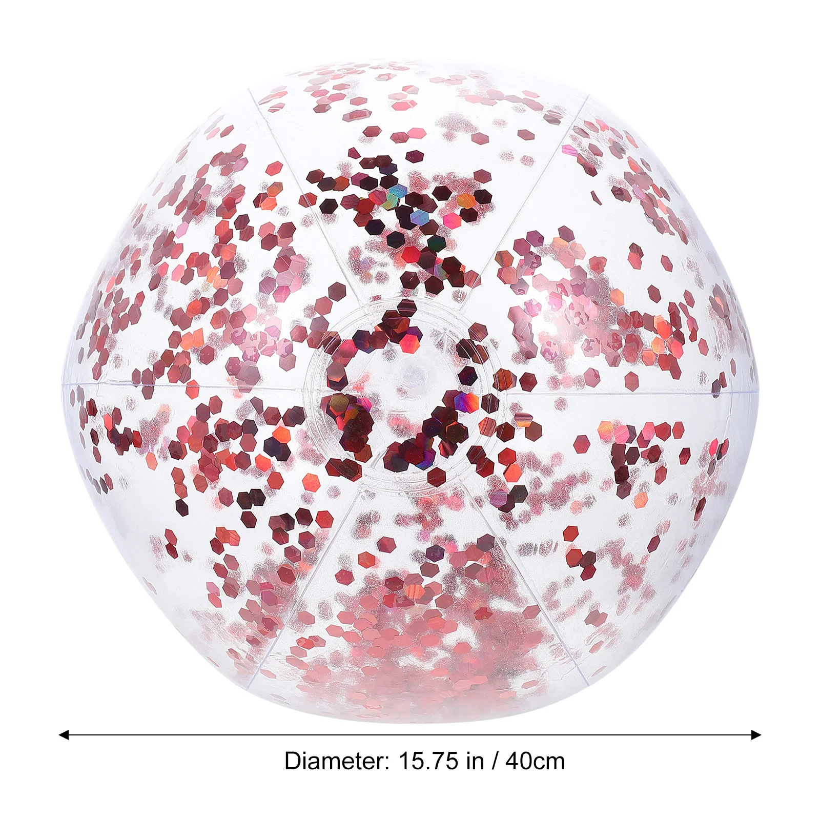 Блестящий круглый прозрачный открытый пляжный мяч для детей - Фотография_2
