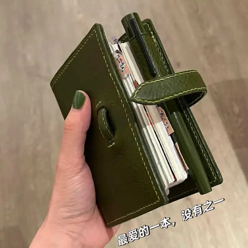 Новый блокнот m5 с зелеными кожаными