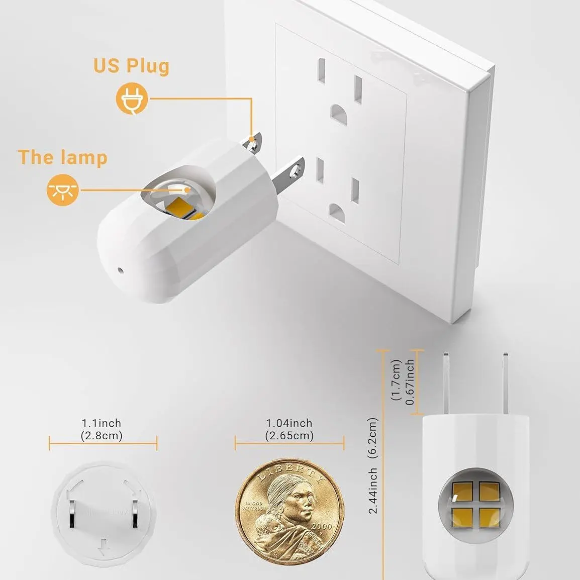 Умная светодиодная настенная розетка