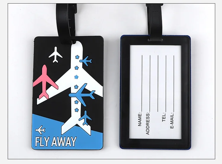 Багажная бирка из пвх с мультяшными животными для женщин и мужчин - Фотография_5
