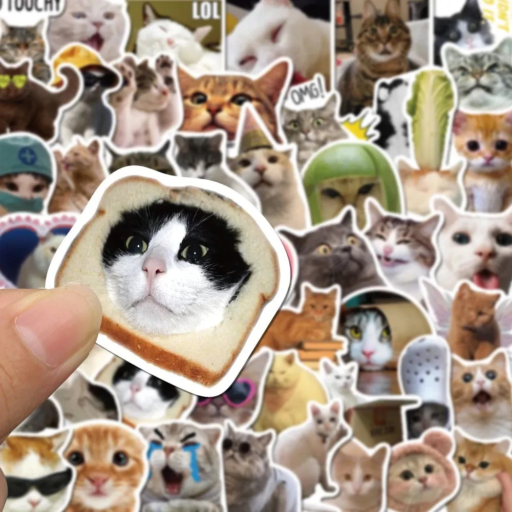 Kawaii love cat пвх наклейка эстетические - Фотография_4