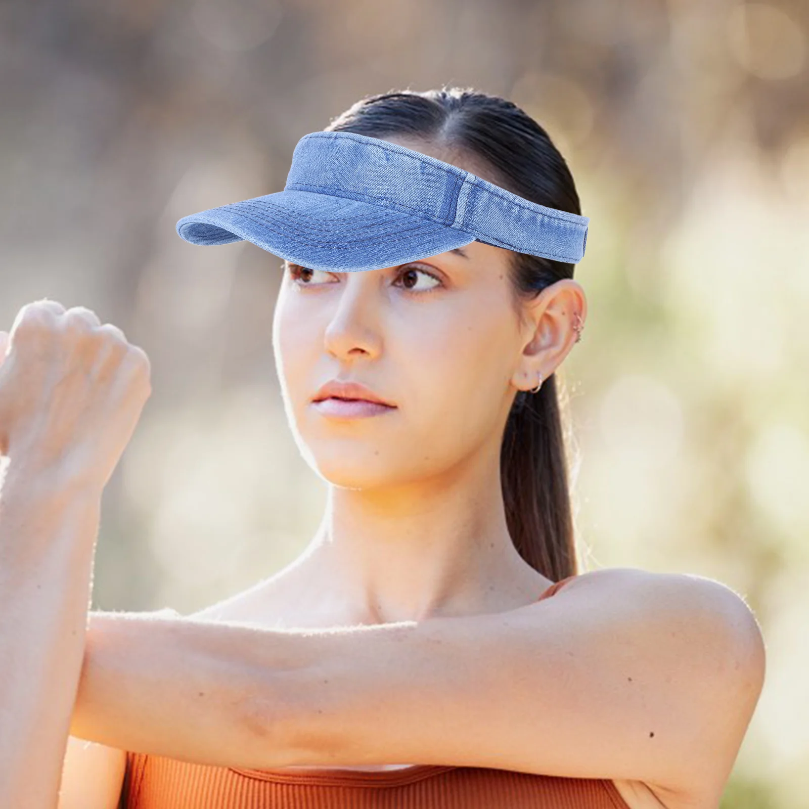 Дышащая джинсовая шляпа с козырьком