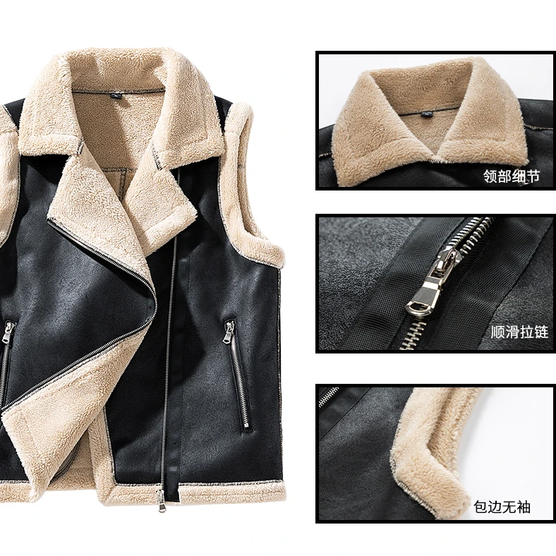 Мужские кожаные куртки без рукавов - Фотография_6