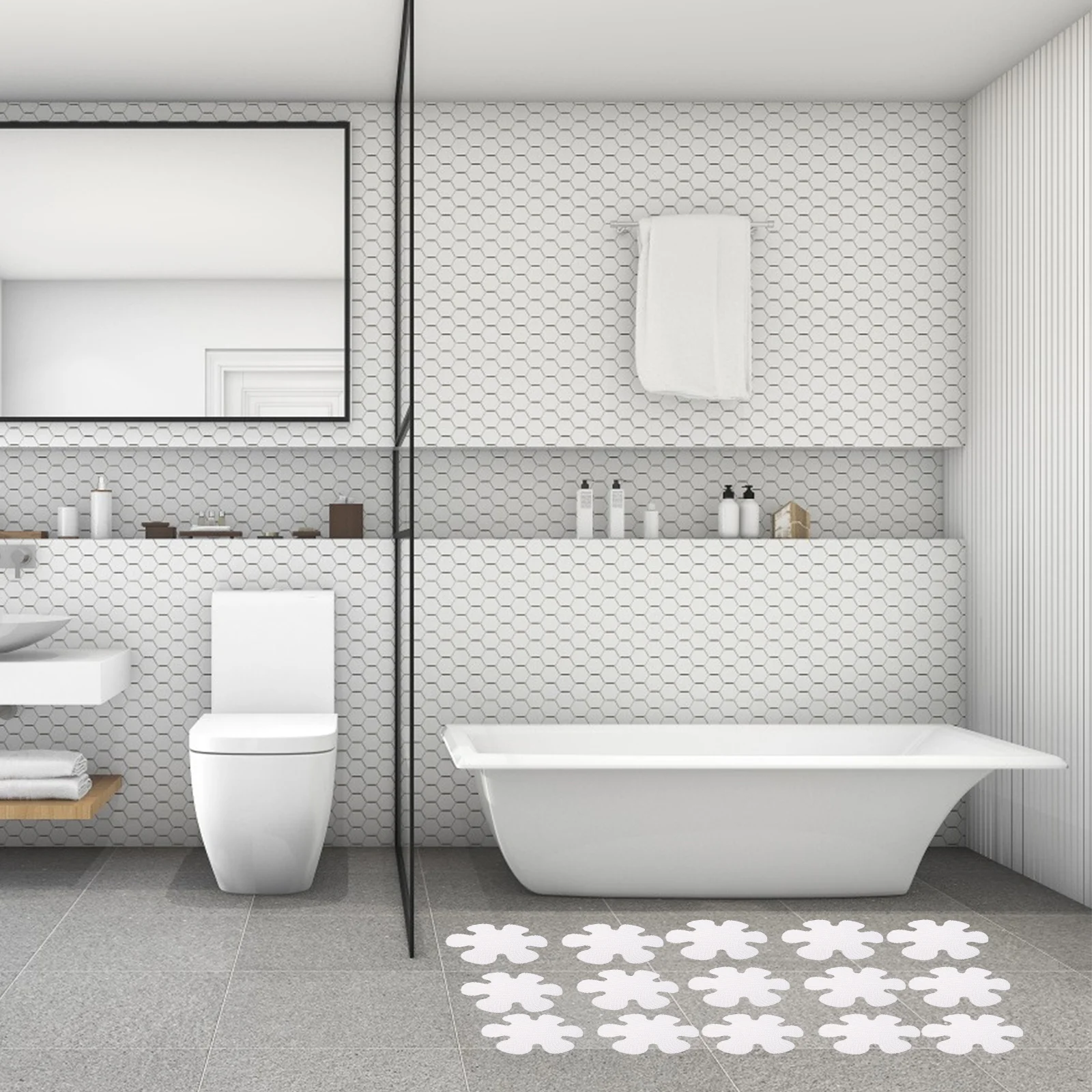 Наклейки для ванны в форме цветка - Фотография_6