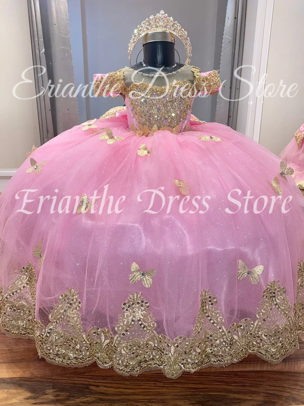 Сверкающее 3d платье с цветочным узором для девочек на свадьбу