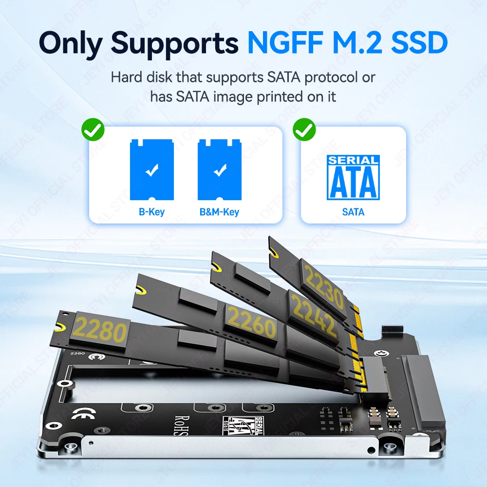 Корпус для жесткого диска jeyi m.2 ngff to sata 3.0 - Фотография_4