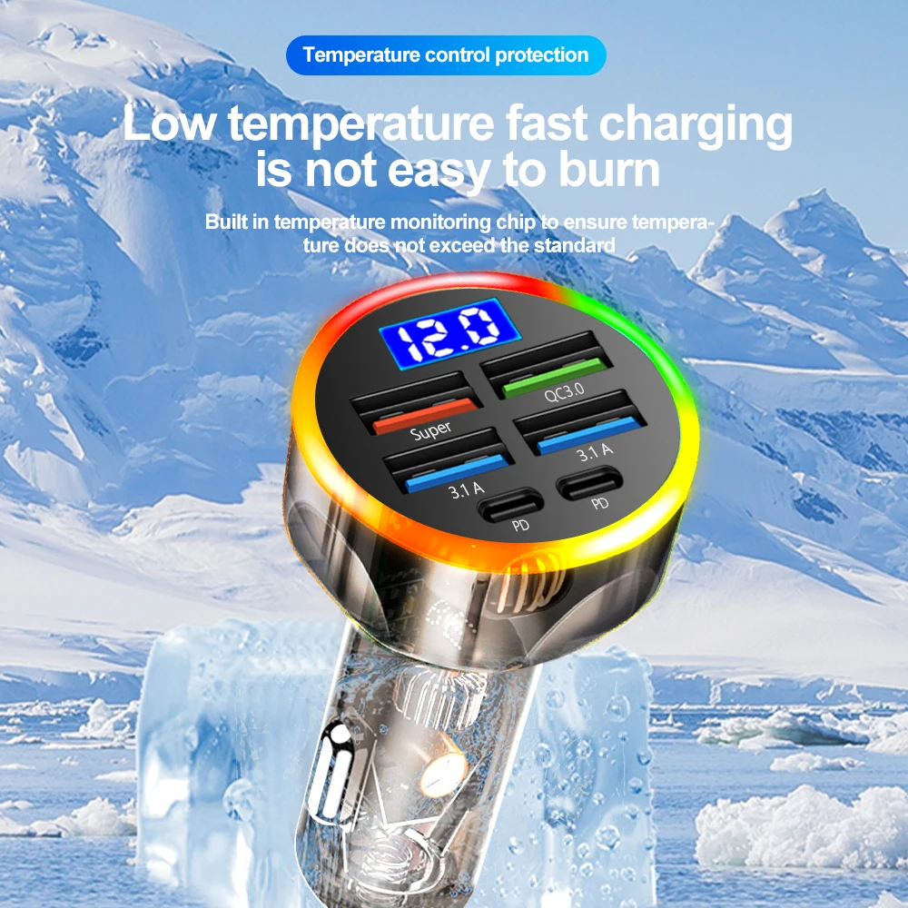 Автомобильное зарядное устройство qc3.0 type-c - Фотография_5