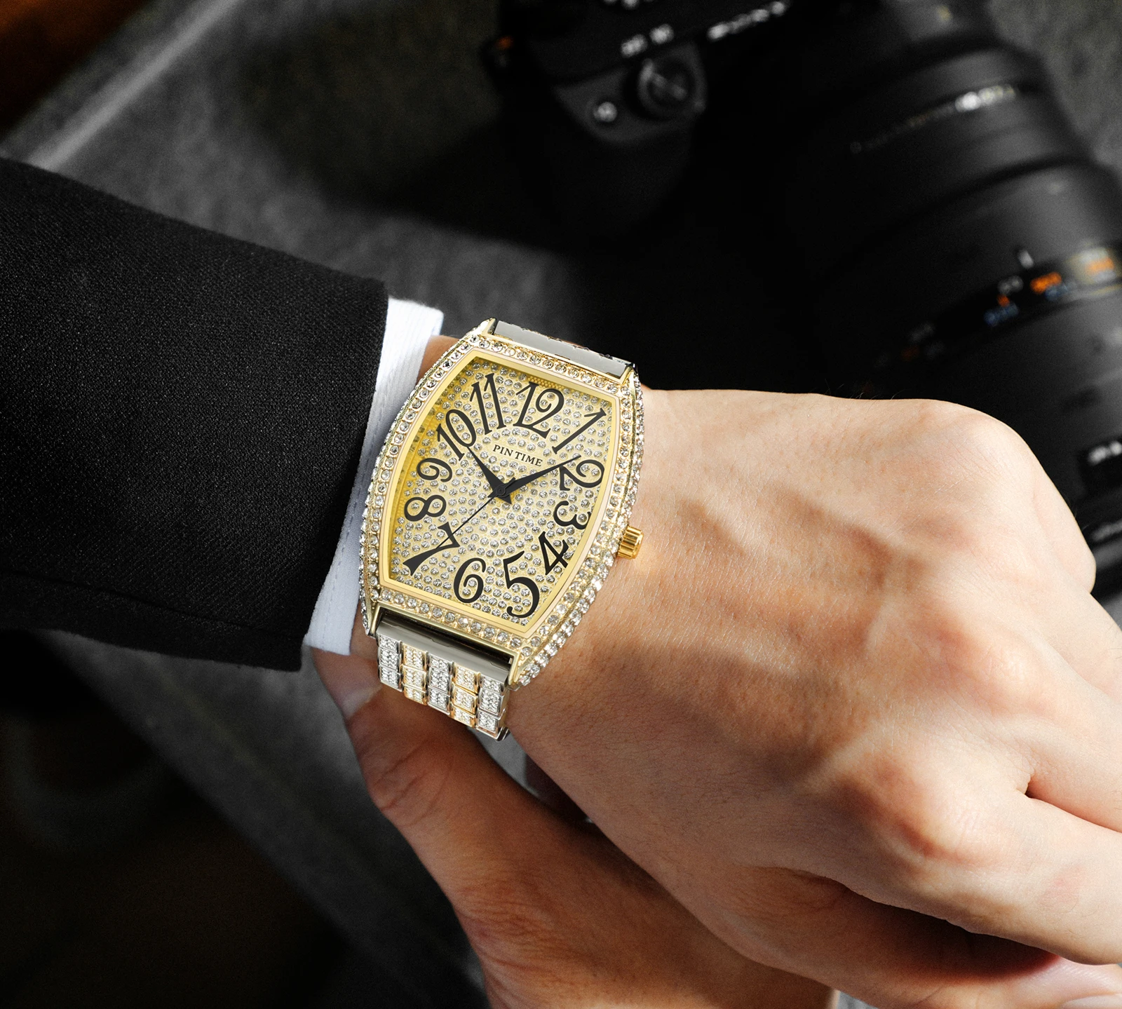 Pintime мужские часы iced out diamond - Фотография_3