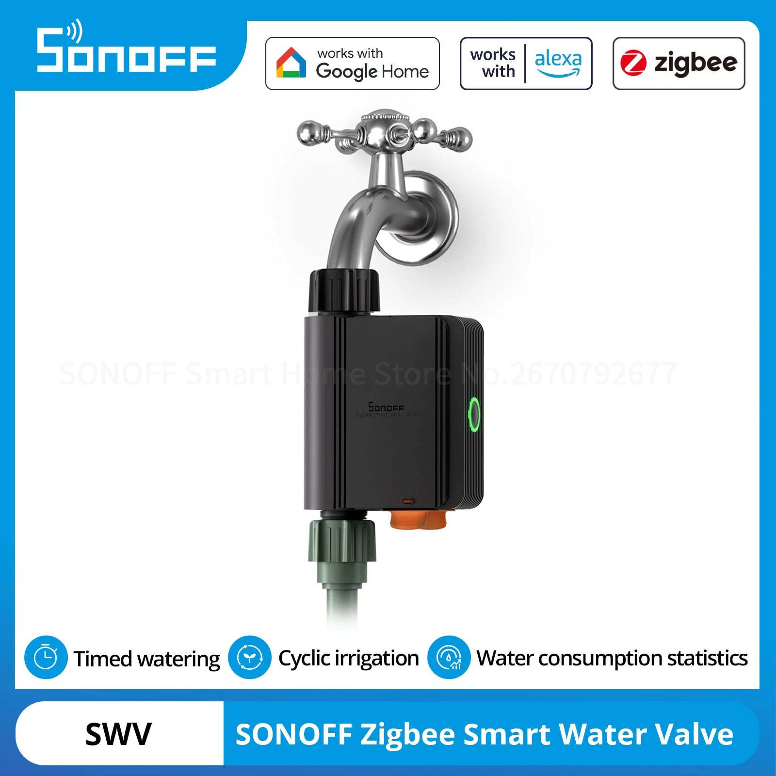 Sonoff swv zigbee умный водяной