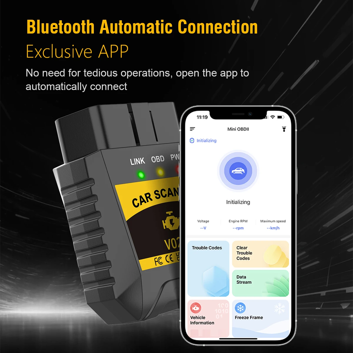 Сканер obdii v020 bluetooth 4 - Фотография_3