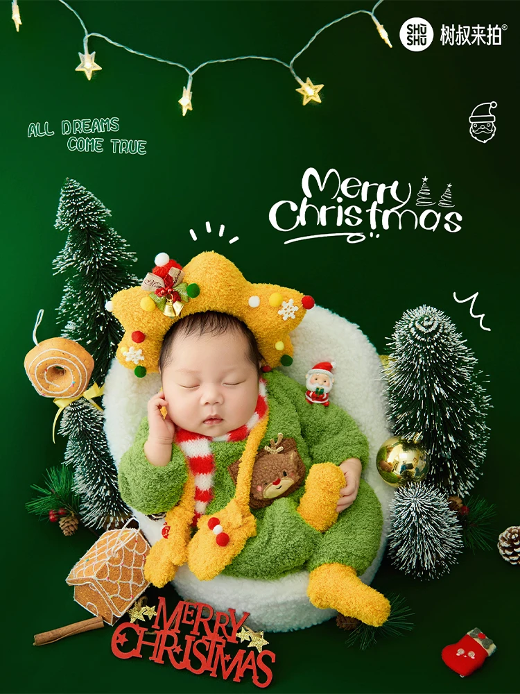 Рождественский наряд для фотосъемки новорожденных - Фотография_3