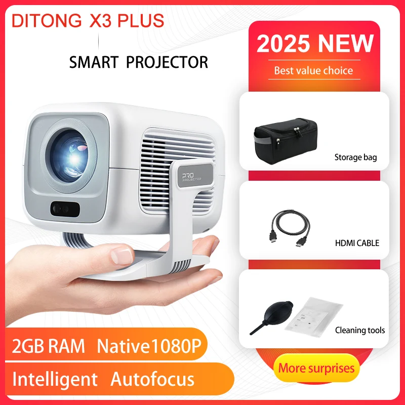 Ditong x3plus hd проектор native 1080p поддержка 4k wifi6 bt5