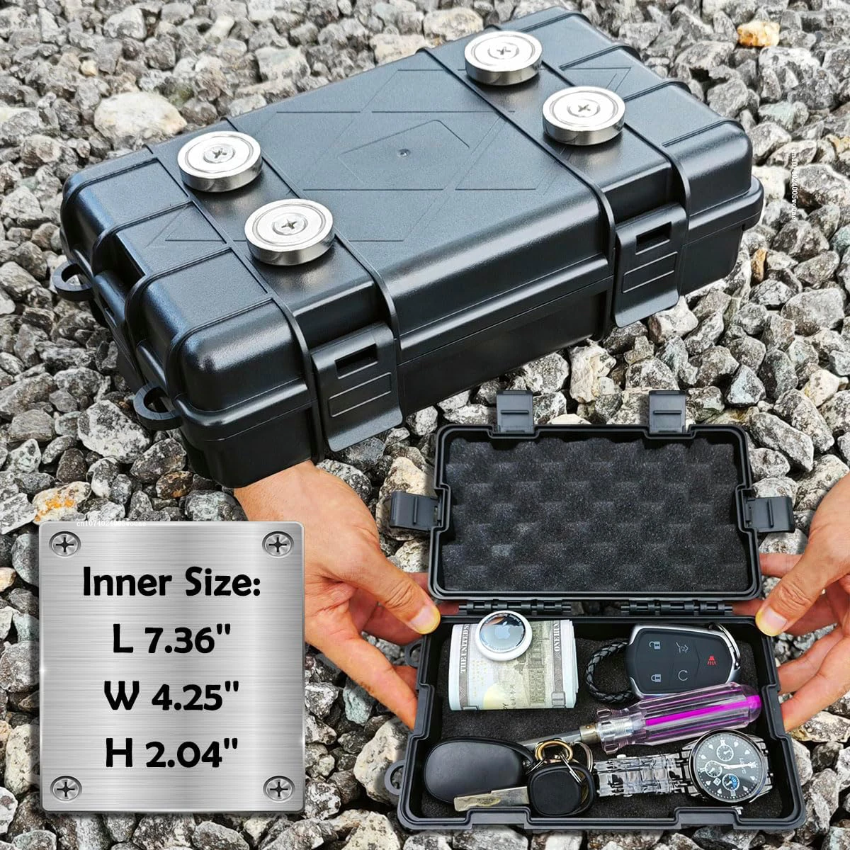 Модернизированный большой магнитный держатель для ключей под грузовиком