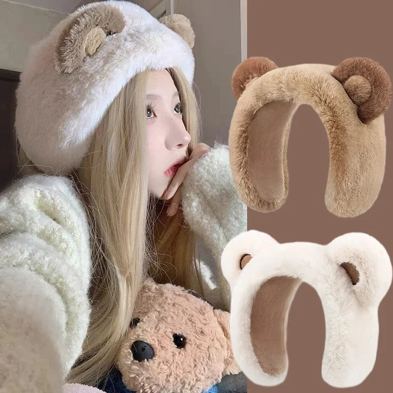 Новые женские наушники с рисунком медвежонка
