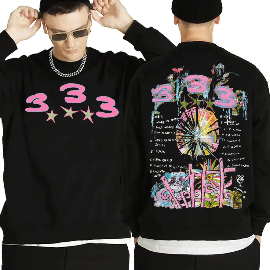 Bladee 333 хип-хоп трендовый свитшот для скейтбординга