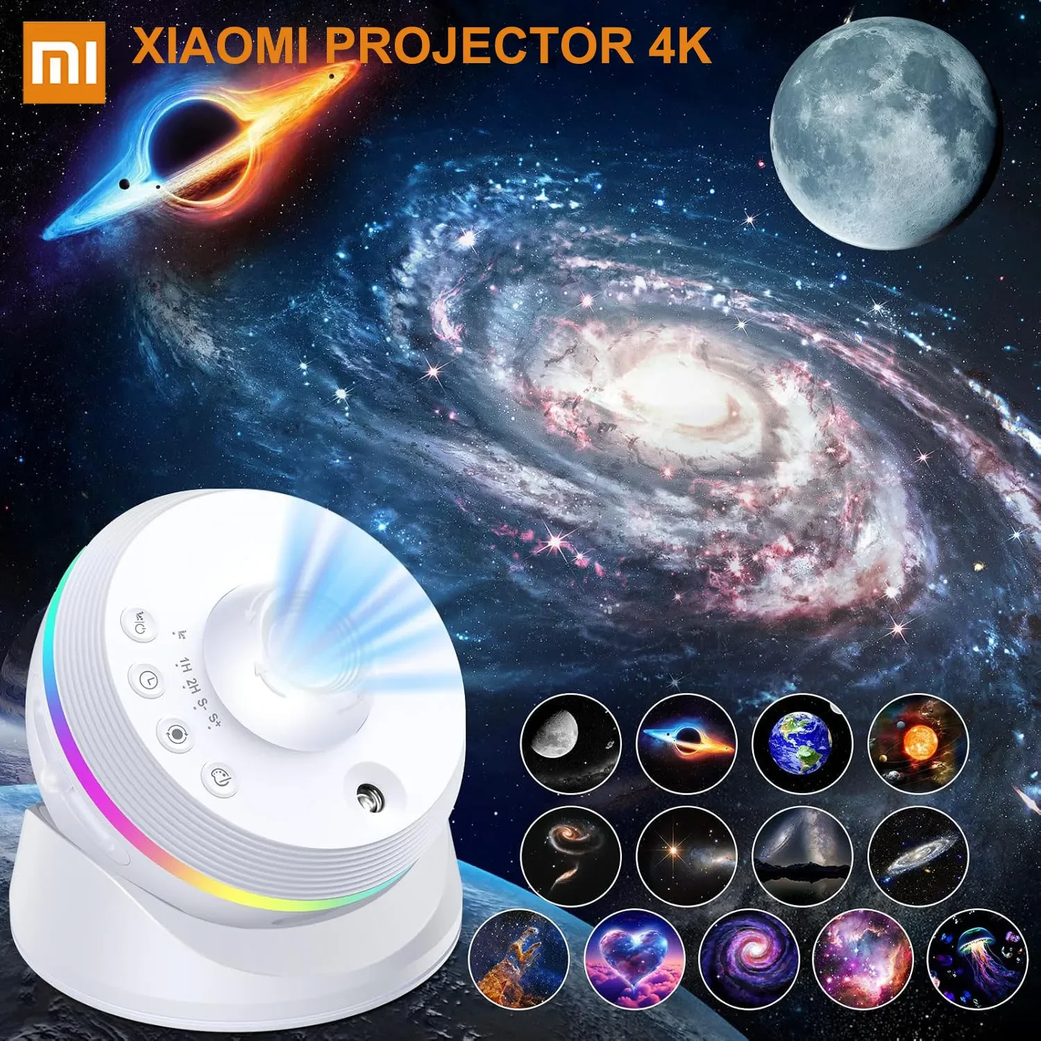 Светодиодный ночник xiaomi galaxy star проектор 4k hd 13 в 1
