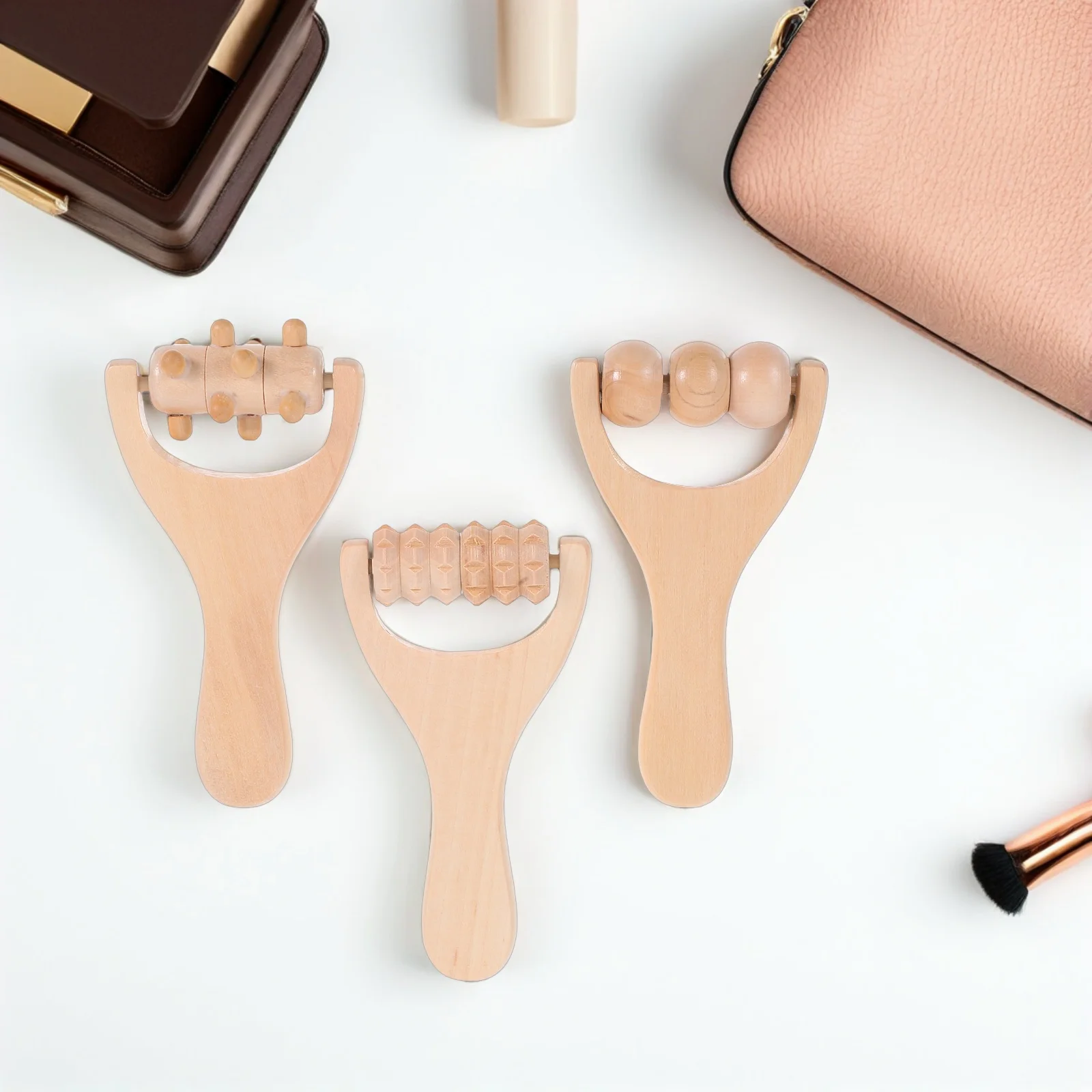 Массажный роликовый массажер из натурального дерева - Фотография_6