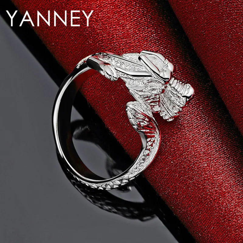 Стерлингового серебра 925 пробы с тонкой гравировкой китайского дракона - Фотография_2