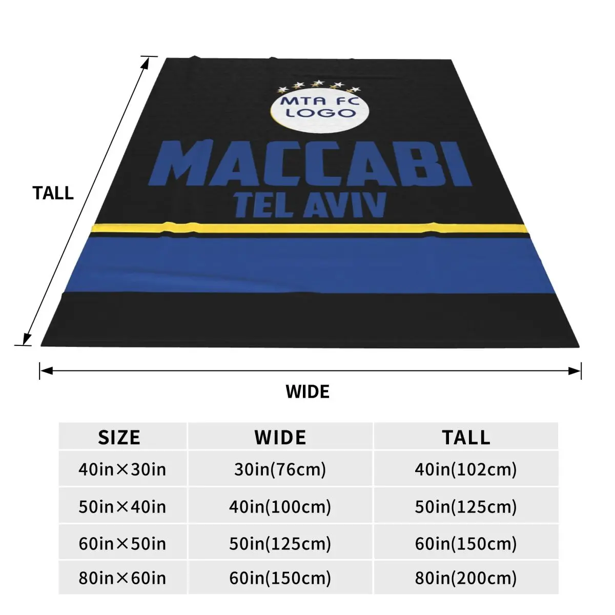 Флисовое одеяло maccabi tel av - Фотография_4