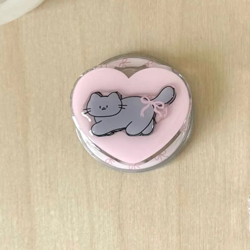 Мультяшный кот love heart серый - Фотография_2