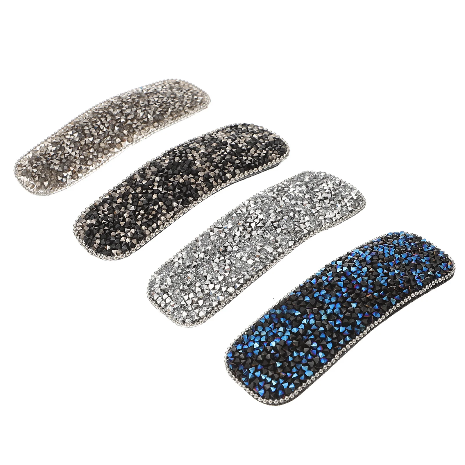 Квадратные заколки для волос с разноцветными кристаллами - Фотография_6