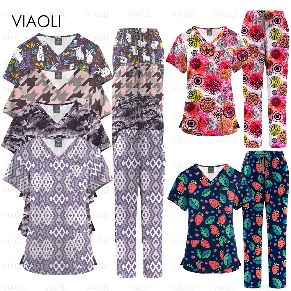 Surgical uniforms woman printing