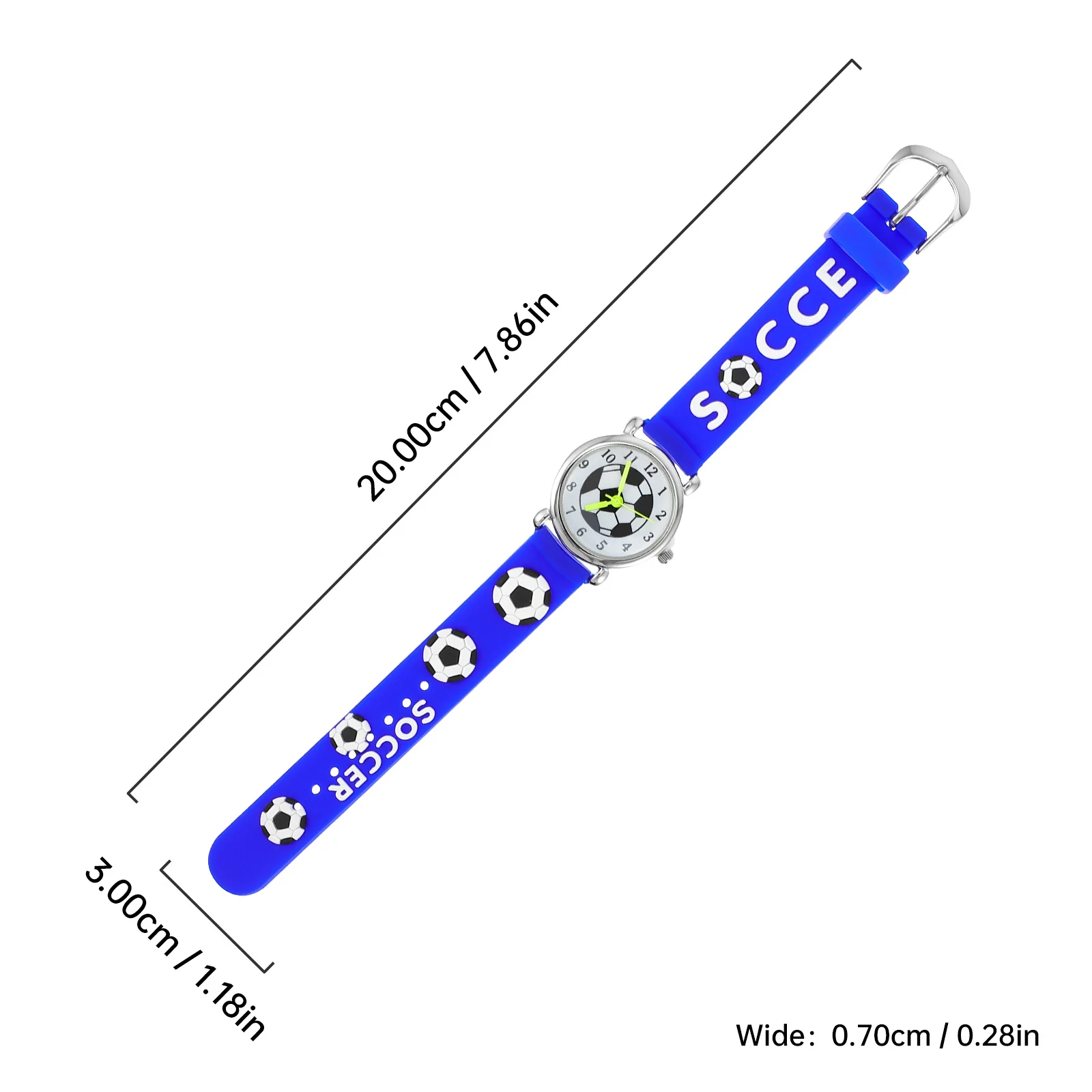 Наручные часы с мультяшным футбольным узором - Фотография_3