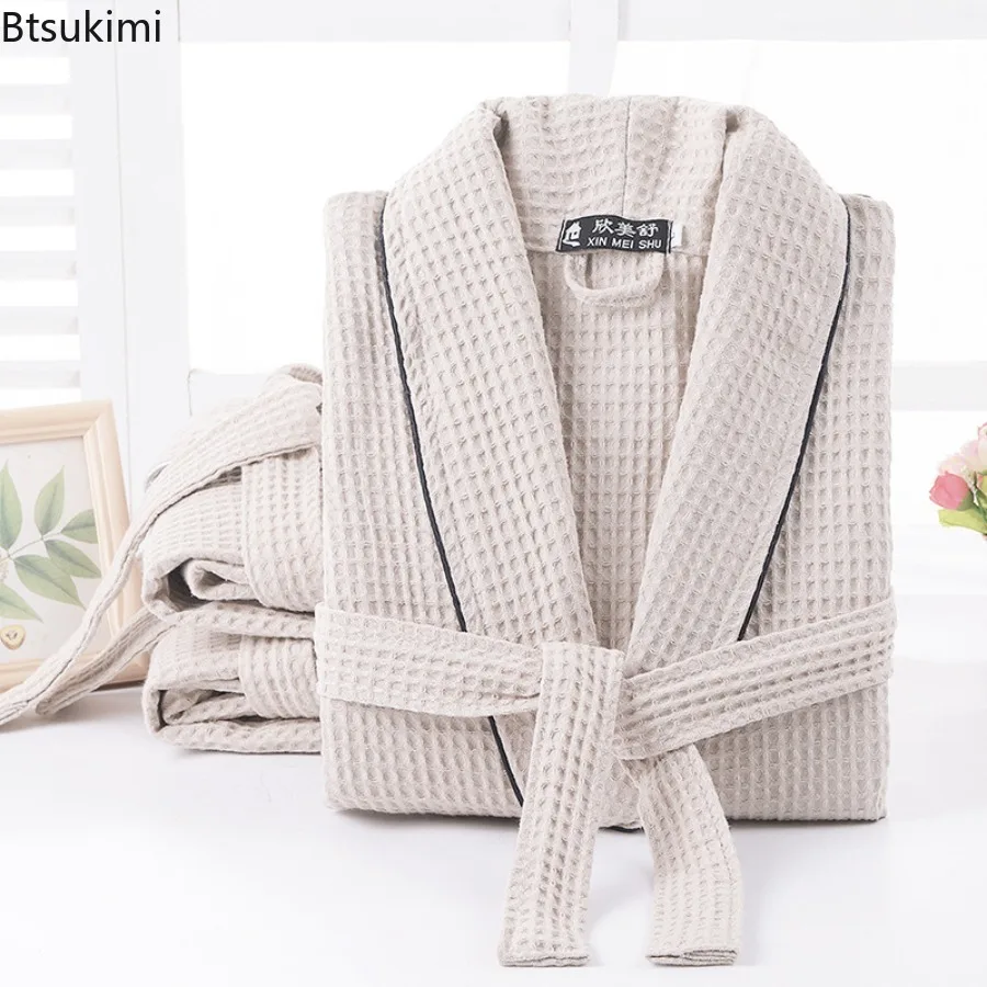 Летний мужской и женский халат из чистого хлопка - Фотография_2