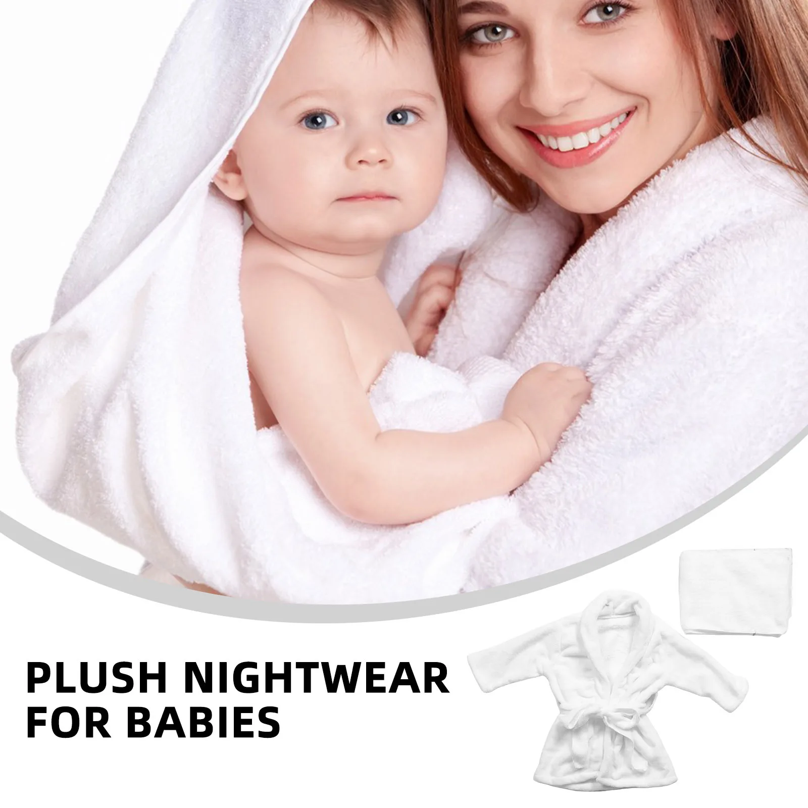 1 комплект, детский халат из плотного кораллового флиса с капюшоном - Фотография_5